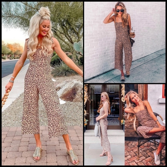 EUC Faithfull the Brand Elsa Jumpsuit in Mila Leopard Print - Picture 2 of 16